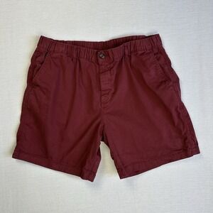 Bear Bottom 7" Inseam Chino Shorts Men 2XL Red Elastic Waist Preppy Pocket